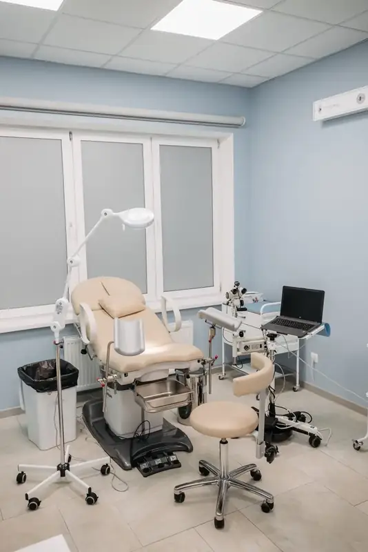 A women's health examination room